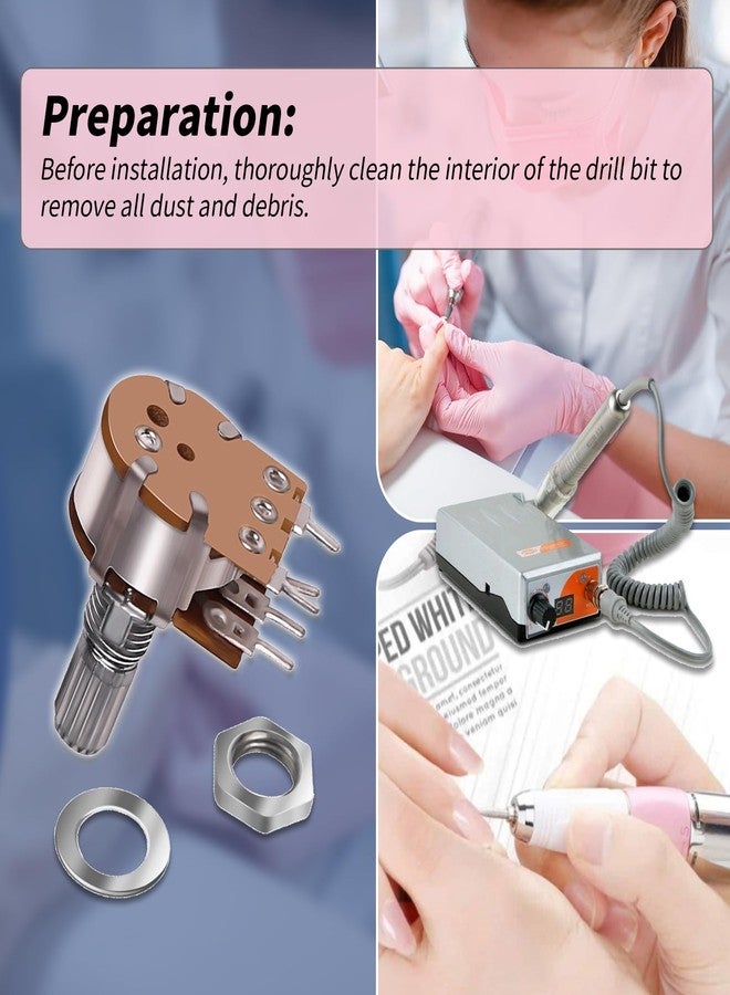 XTPTFABS Control Board Speed Knob Replacement Part(1 Control Board Speed Knob, 1 Washer, 1 nut) Fits for Medicool Pro Power 20k Nail Drill Machines - Image 5